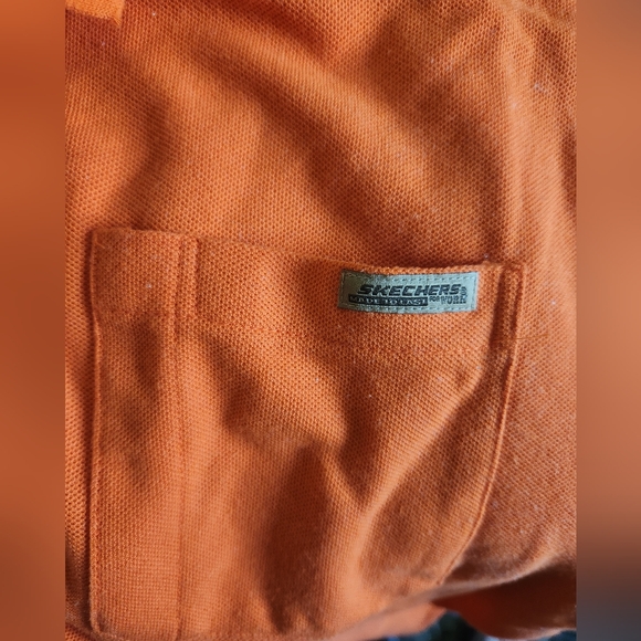 Skechers For Work Men's Polo Shirt Orange Medium - Picture 7 of 8